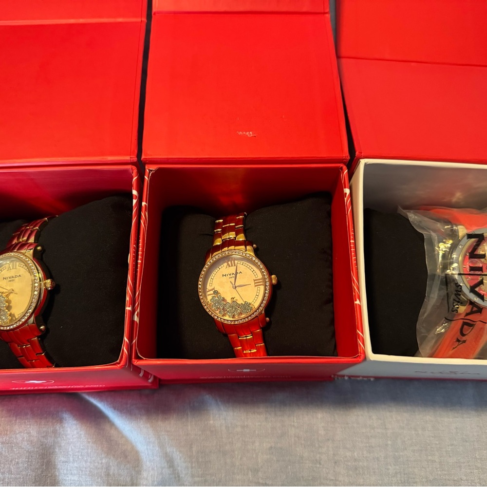 Bundle of 3 Nivada Women Watches - original boxes - no battery